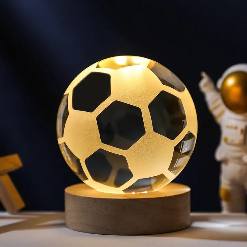 3D Carved Crystal Ball Night Light