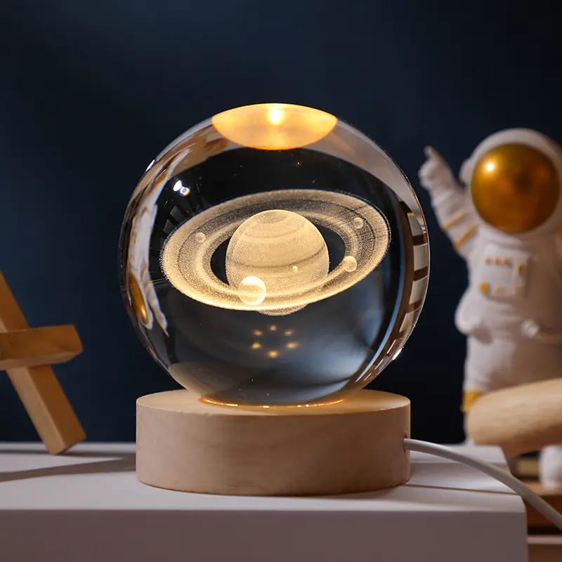 3D Carved Crystal Ball Night Light