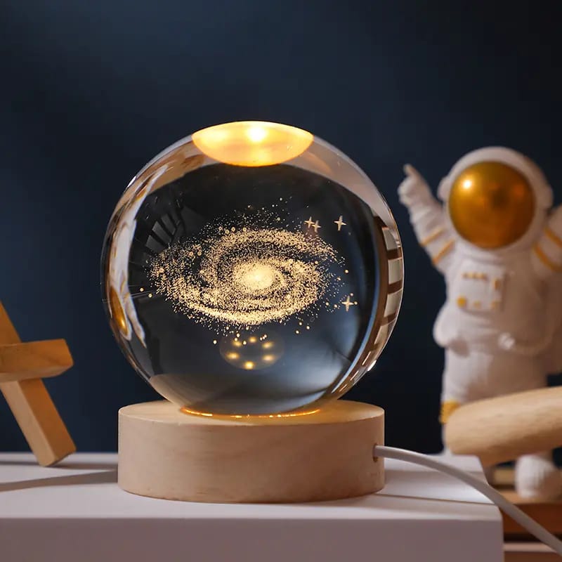 3D Carved Crystal Ball Night Light